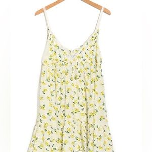 Area Stars Floral Print Lace Trim Dress